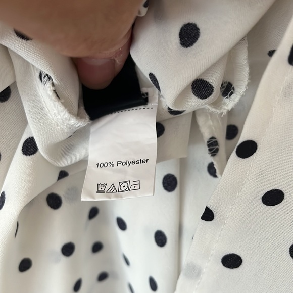 Dot Pattern Long-sleeved Dress - Picture 12 of 12